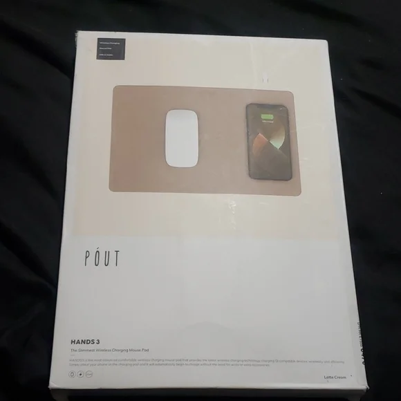 Pout Hands 3 Wireless Charging Mouse Pad Latte Cream