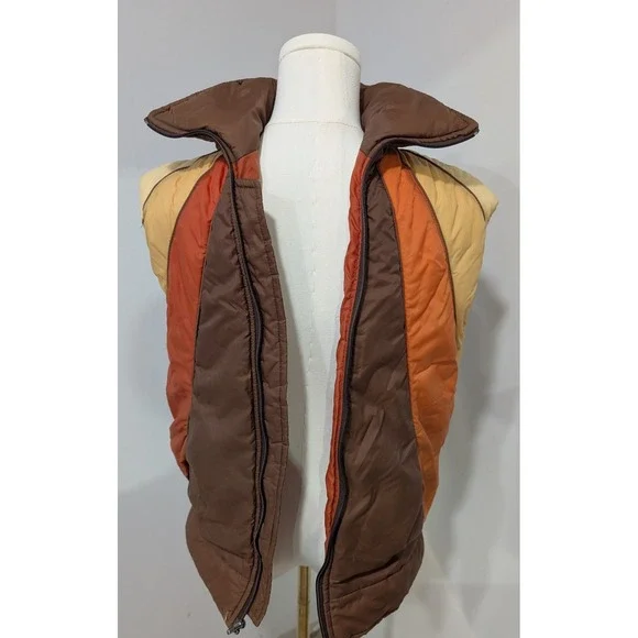 Vintage Sears & Roebuck 70s or 80s Puffer Vest Zip Up Retro Outdoor Boys‎ XL