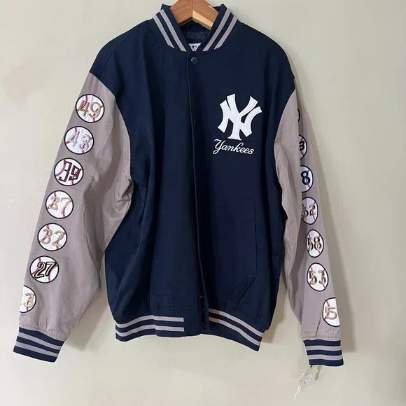 Yankees‎ GIII Genuine Merchandise World Series Jacket 26 Patches Large NWT