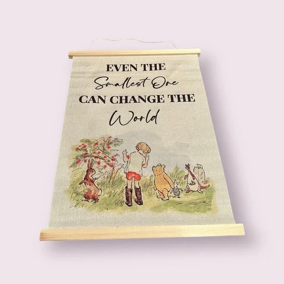 Winnie The Pooh Inspirational Beige Wall Hanging Decor