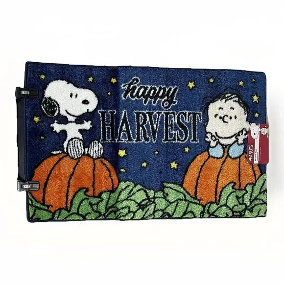 Peanuts Snoopy Halloween Accent Rug Door Mat 18”x30” Linus Great Pumpkin Harvest