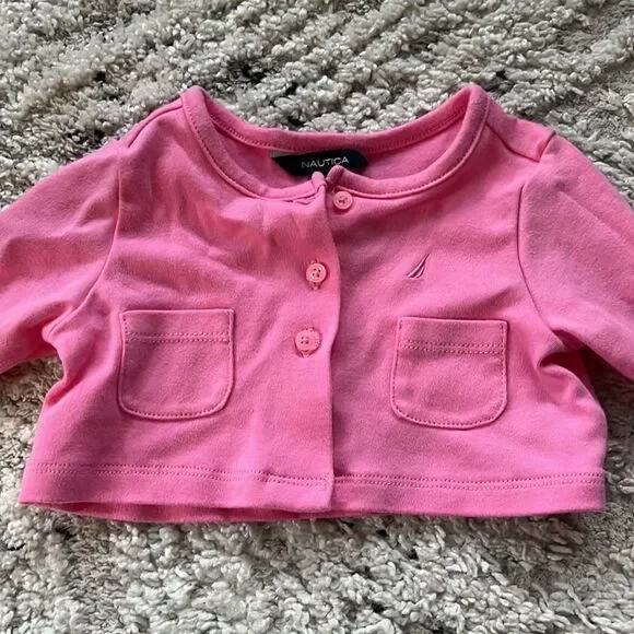 Pink Nautica 6-9 Month baby sweater