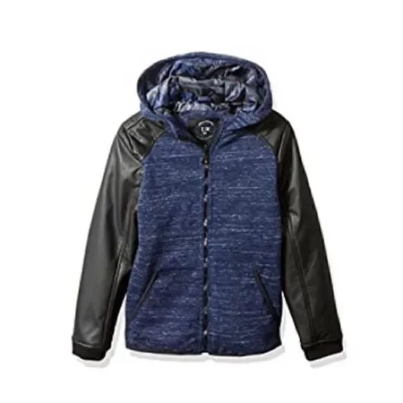 Urban Republic Boys' Faux Leather Sleeve Jacket