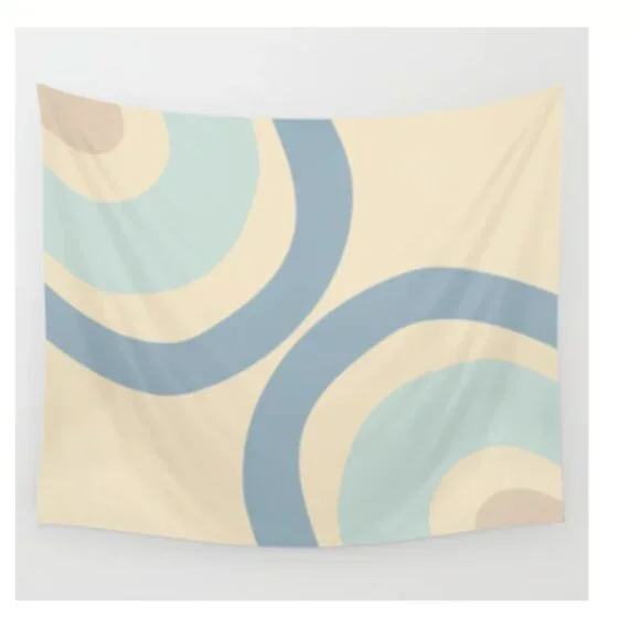 Society6 Blue Beige Tapestry 68