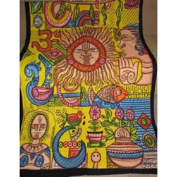 New Large Mexicali Sun God Southwest Tapestry Room Decor Wall Hanging Coverlet