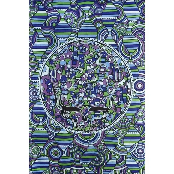 New Under the Sea Grateful Dead Tapestry Gift Steal Your Face Green Blue SYF NIP