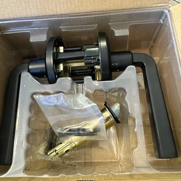 Kwikset 720TDL Trafford‎ Passage Door Lever Set - Black