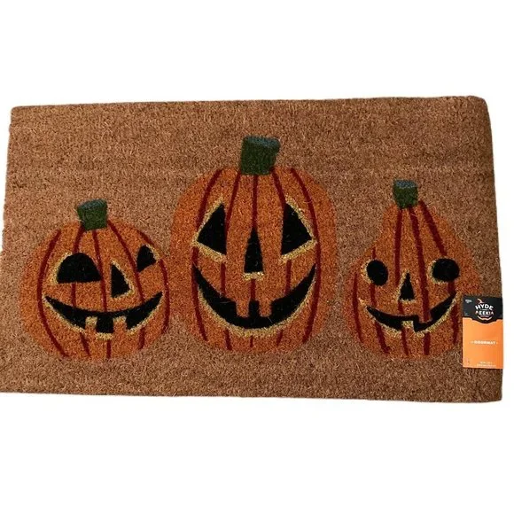 Hide and Eek Boutique Jack o Lantern Door Mat 18x30