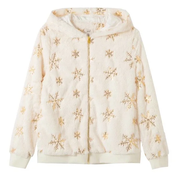 NWT Peek Aren’t You Curious Layla Sequin Snowflake Faux Fur Sequin Hoodie (4/5)