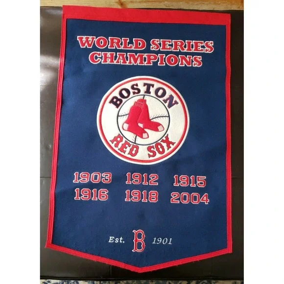 Boston Red Sox World Series Champions Winning Streak Wool Blend large Banner‎