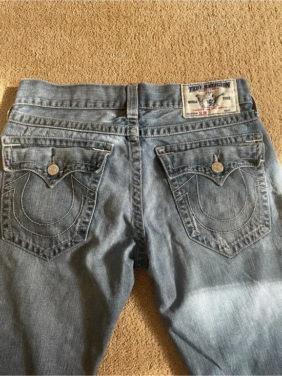 True Religion Men’s Light Wash Bootcut Jeans