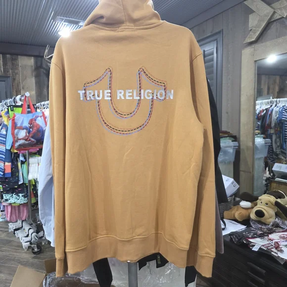True Religion Tan Zip Hoodie