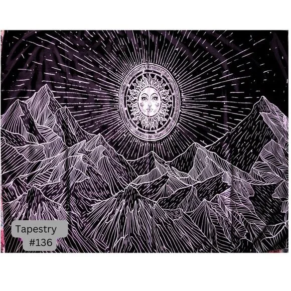 Black‎ Mountains Tapestry Hanging Wall Decor