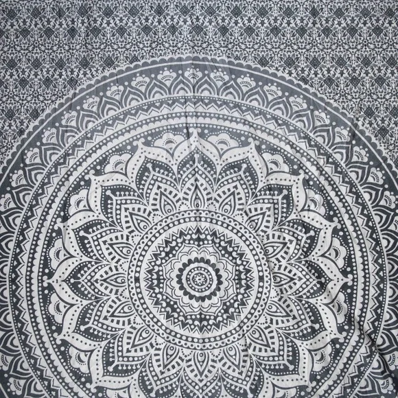 Floral Mandala Print Boho Tapestry Wall Hanging