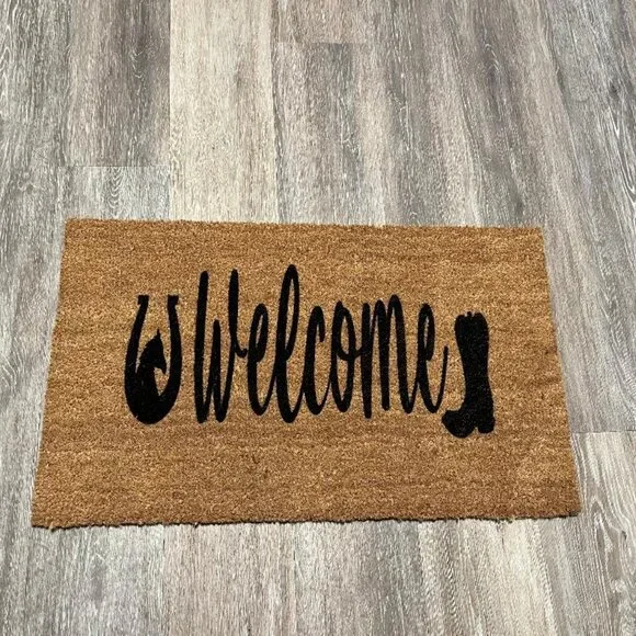 Western Welcome decorative coir doormat
