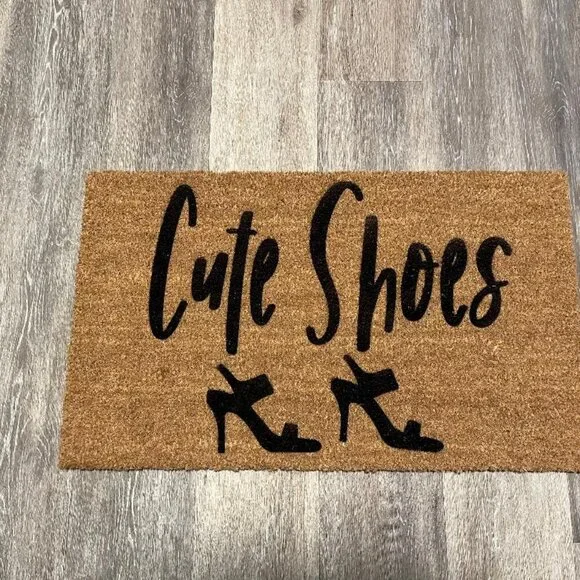Cute Shoes decorative coir doormat