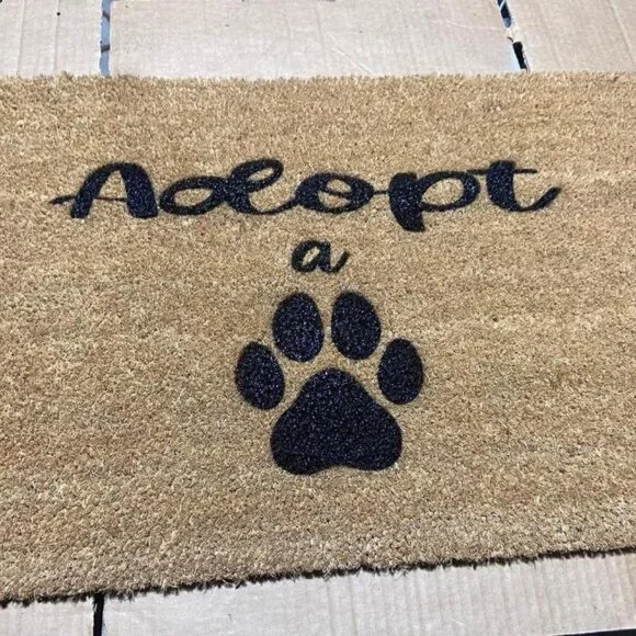 Adopt A PAW decorative coir doormat