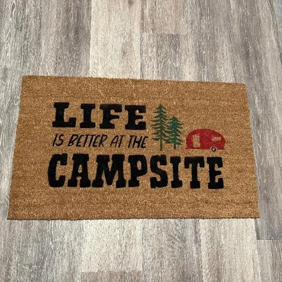 Life is Better at the Campsite decorative coir doormat