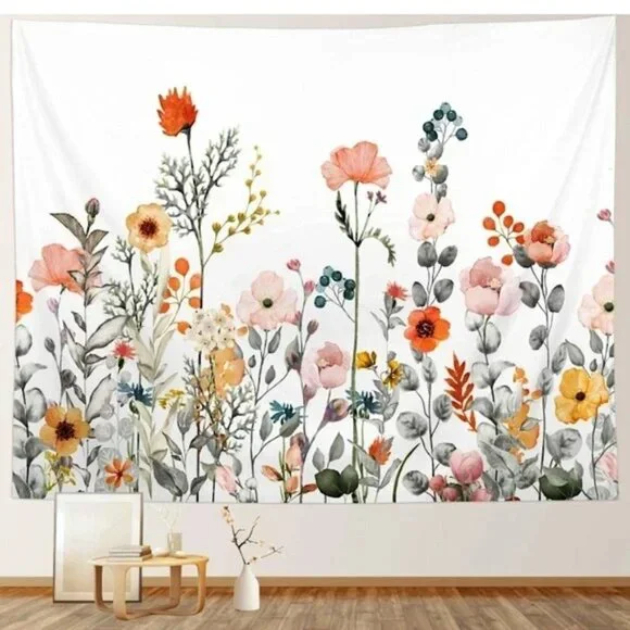 Floral Wildflower Botanical Colorful Garden Outdoor Room Wall Decor Tape…