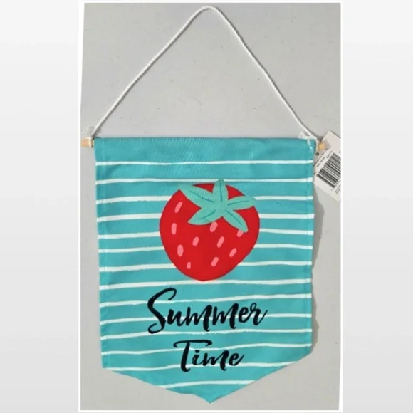 New Room&Retreat Home Canvas Art Summer Time Strawberry Turquoise Hanging Décor