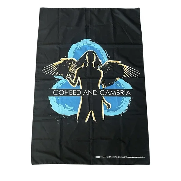 Vintage Coheed and Cambria Ambellina Warrior Angel Armory Wars Keywork Wall Flag