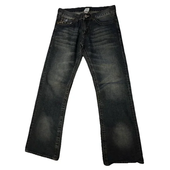 Men's VTG True Religion Bobby Big T Jeans Size 36x33 Y2K‎ Denim Boot