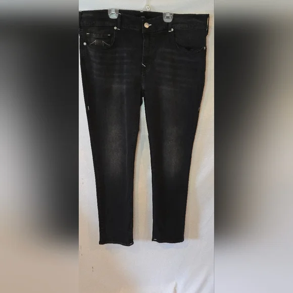 True Religion Y2K Rocco Relaxed Skinny Black Men's 38x31 Jeans