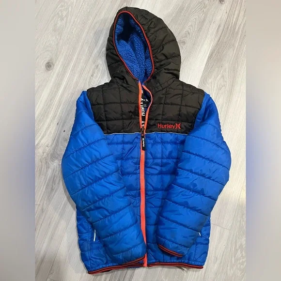 Hurley Black and‎ Blue Quilted Jacket