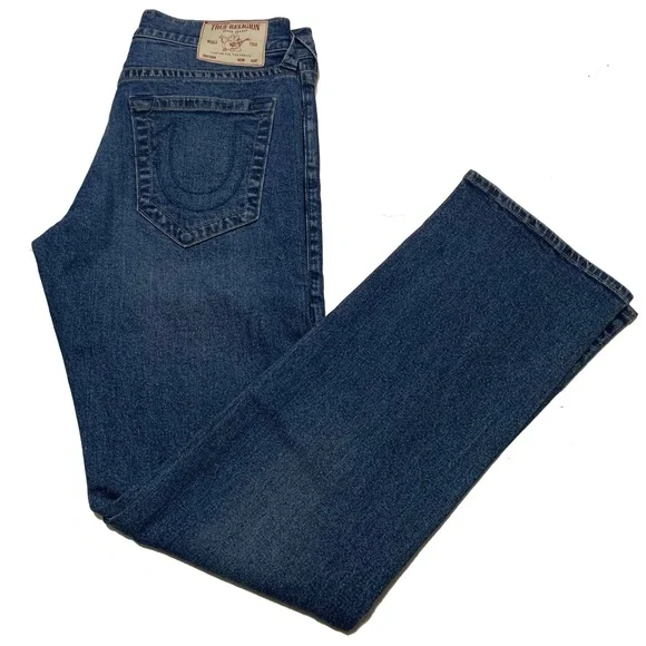 32 X 34 / True Religion ricky relaxed straight jeans