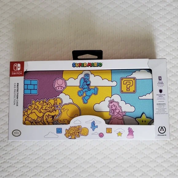 NEW PowerA Nintendo‎ Switch Super Mario MUSHROOM KINGDOM POP ART Protection Case