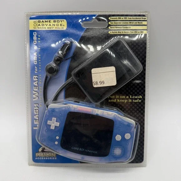 Pelican Leash Wear GBA GBC Black Wrist Neck Lanyard New Sealed PL-703