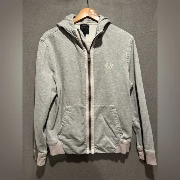 True Religion Black and Gray Hoodie