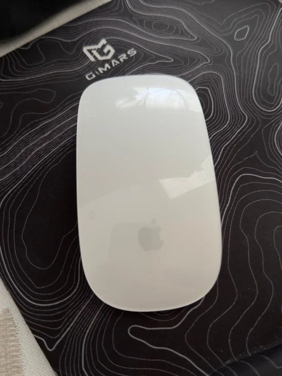 Apple Silver Wireless Magic Mouse with Black Grip Strips