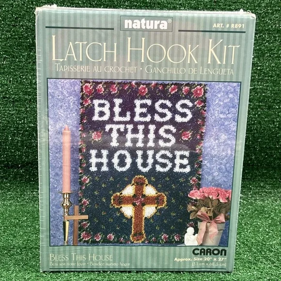 Natura Caron Bless This House Christian Latch Hook Kit R891 New Sealed