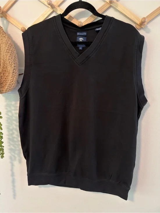 Pebble Beach V-Neck Golf Vest Large Black