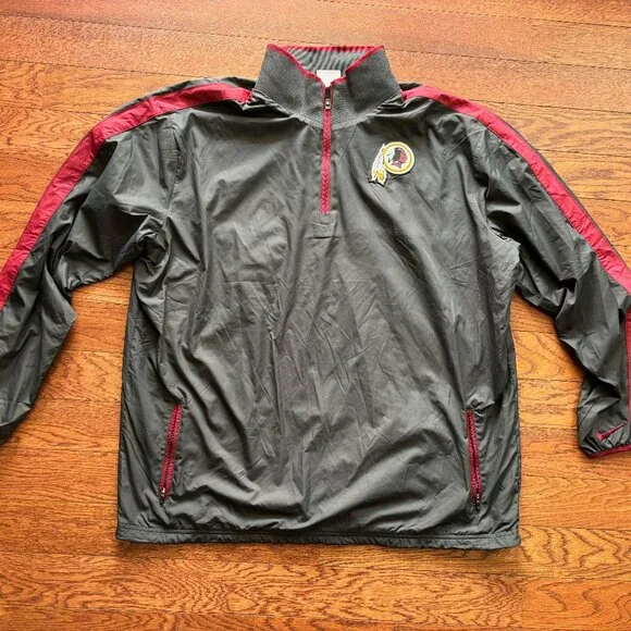 Nike Washington Redskins (old logo) NFL Pullover quarter zip jacket, size L