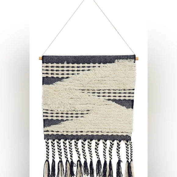 Boho Geometric Woven Cotton Fringed Wall Hanging Tapestry 35