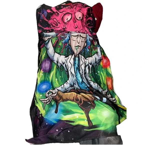 Rick and Morty Tapestry Trippy Mediation Polyester Poster Indoor
