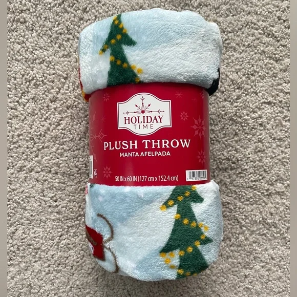 Holiday Time Plush Throw Fuzzy Blanket 50x60