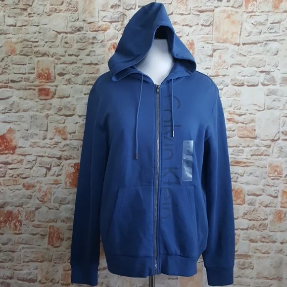 New Calvin Klein Zip Front Hoodie/Jac
