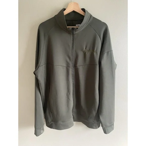 Ogio Tyson Jacket Mens XL Green Full Zip Mock Neck Long Sleeve‎ Golf Sweatshirt