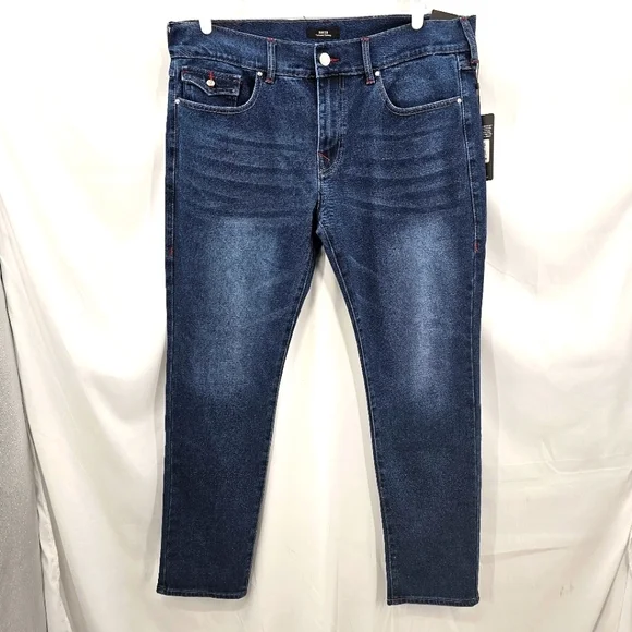 NWT True Religion Men’s size‎ 38x32 Rocco Flap Pockets Relaxed Skinny Blue Jean.