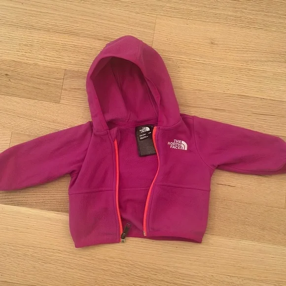 The North Face Magenta Kids Fleece Hoodie Jacket