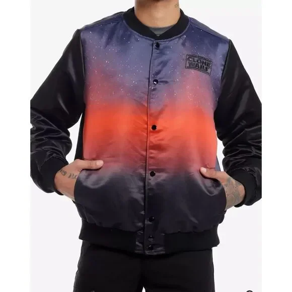 Disney Our Universe Star Wars: The Clone Wars Group Shot Bomber Jacket Unisex Si