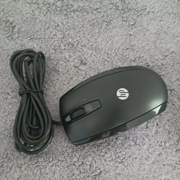HP Plug and Play Black Wired USB Optical Mouse 2 Button with Scroll