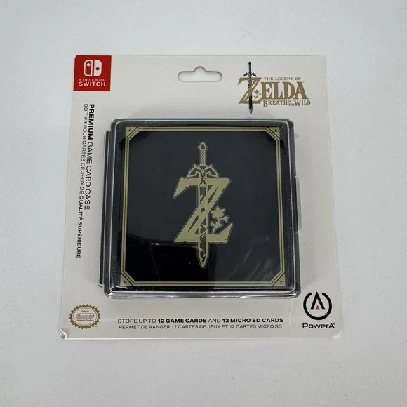 Licensed Legend of Zelda Nintendo Switch Black Game Card Case Brand‎ New