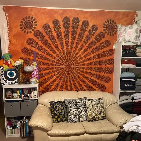 Orange tapestry