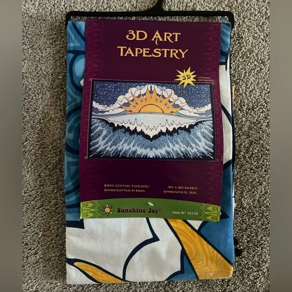 NWT/NEW 3D Art Tapestry Sunshine Joy 90