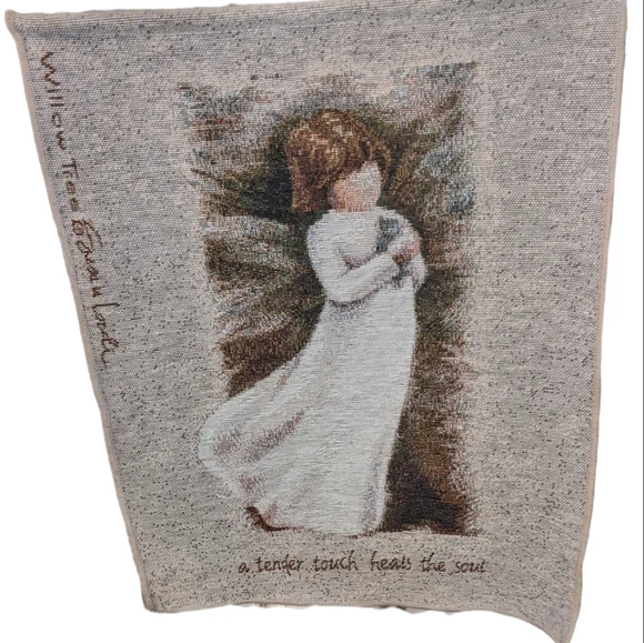 Wall Art Willow Tree Angel Hanging Tapestry Bannerette Banner Home Decor