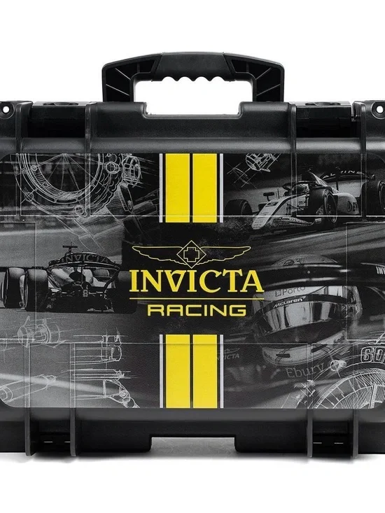 Invicta Racing Hard 8 watch slot Case - Black and Yellow